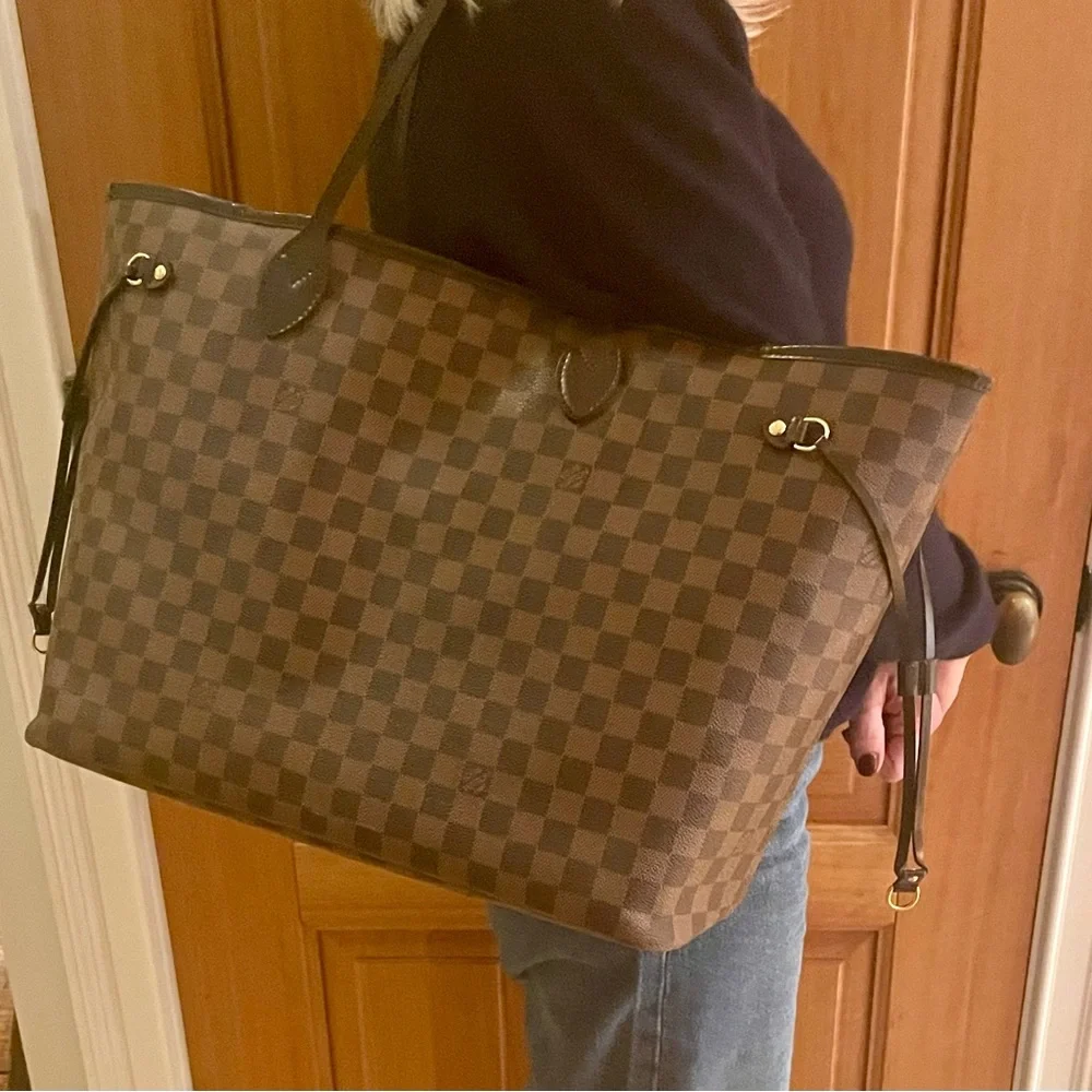 Louis Vuitton Damier Neverfull GM Tote Bag w/RECEIPT AND Custom Organizer Insert - Picture 1 of 16